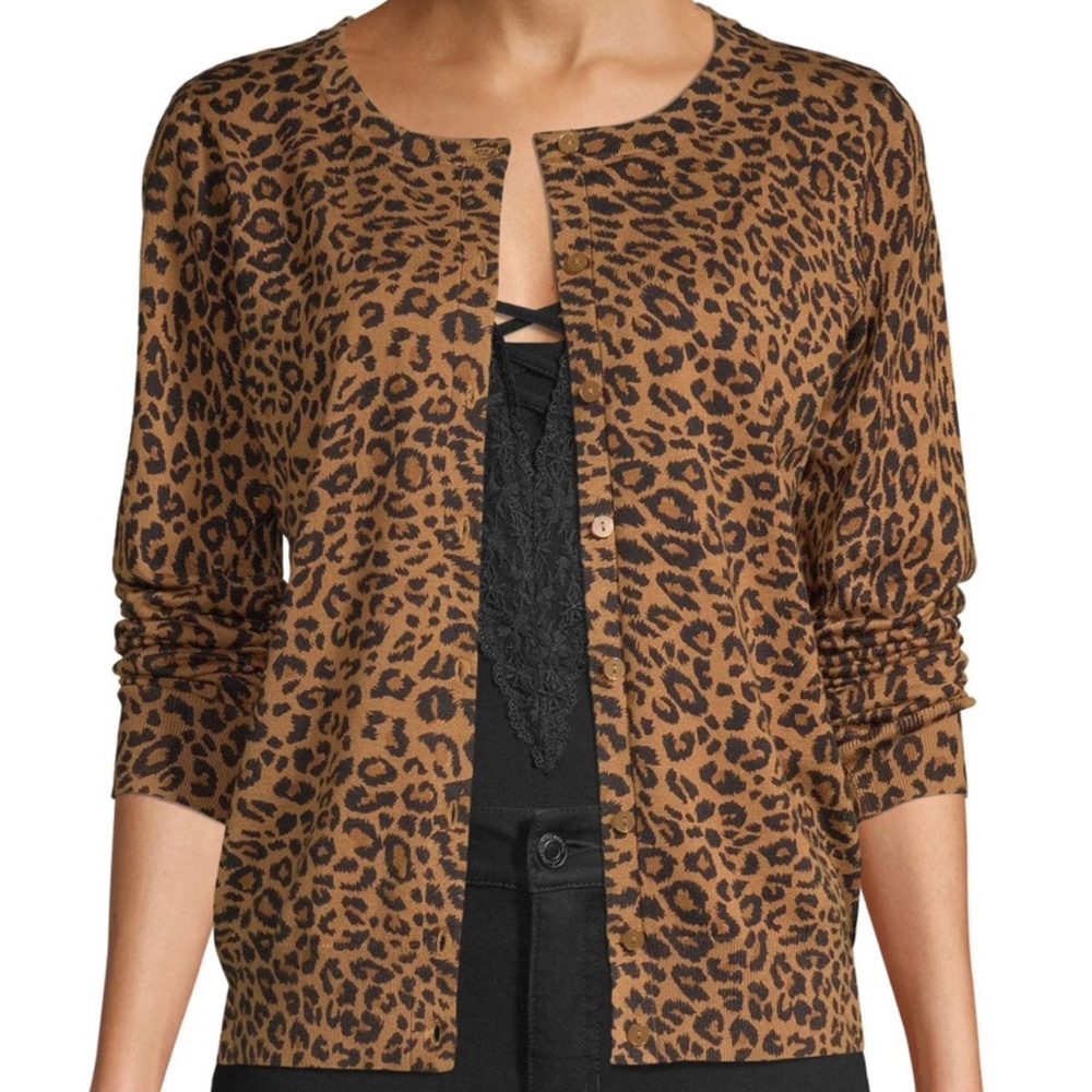 Time True Leopard Cardigan